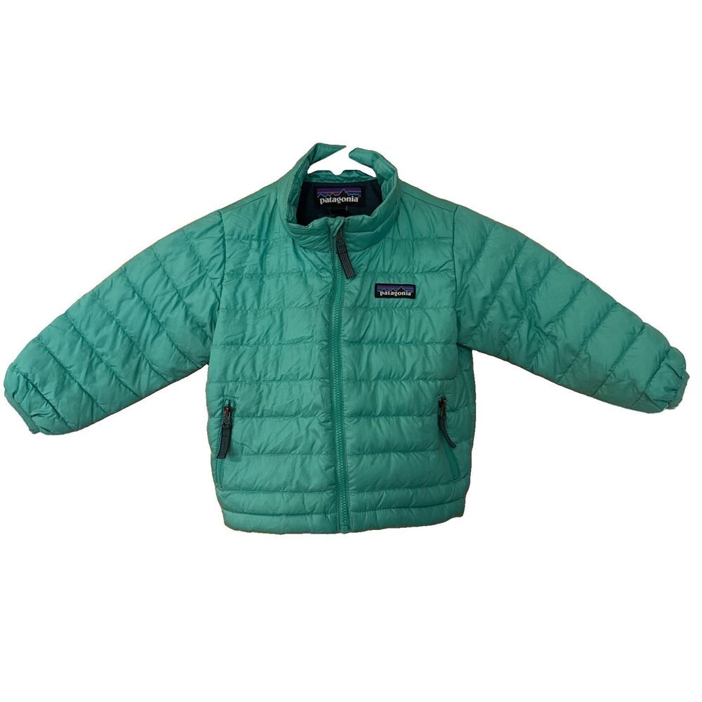 PATAGONIA Green Full Zip Puffer Jacket Youth Baby Toddler Size 12-18 Months